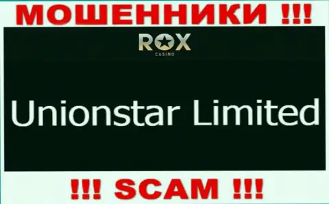 Вот кто руководит брендом Rox Casino это Unionstar Limited