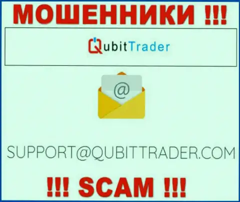 Электронная почта мошенников QubitTrader, показанная у них на сайте, не советуем связываться, все равно обуют