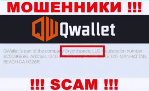 На официальном информационном сервисе QWallet Co отмечено, что данной конторой владеет Cryptospace LLC