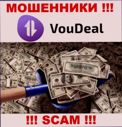 Невозможно вывести денежные средства с брокерской организации VouDeal, именно поэтому ни рубля дополнительно вносить не советуем