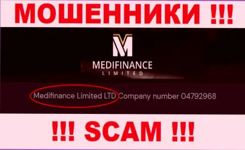 MediFinance как будто бы владеет организация Medifinance Limited LTD