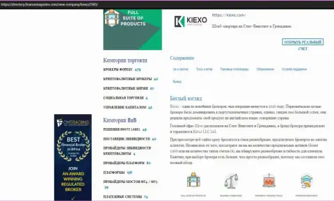 Статья про Форекс организацию KIEXO опубликована на сайте Directory FinanceMagnates Com