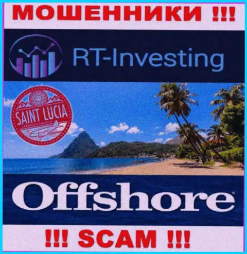 RT-Investing Com свободно лишают средств, ведь зарегистрированы на территории - Saint Lucia