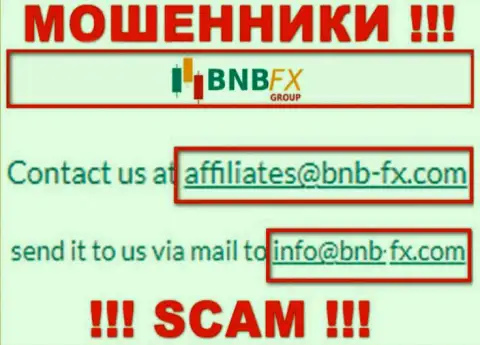 Электронный адрес шулеров BNB-FX Com, информация с официального сайта