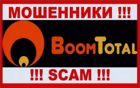 Логотип ОБМАНЩИКА Boom Total