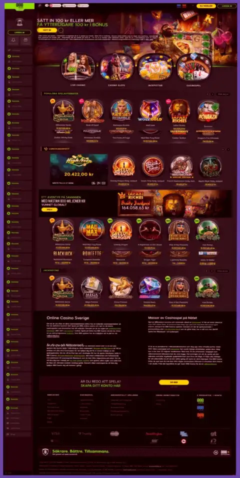 Ложь на страницах сайта мошенников 888 Casino