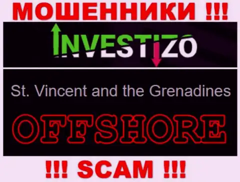 Поскольку Investizo зарегистрированы на территории Сент-Винсент и Гренадины, слитые вложенные деньги от них не забрать