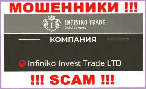 Infiniko Invest Trade LTD - это юридическое лицо интернет-лохотронщиков InfinikoTrade