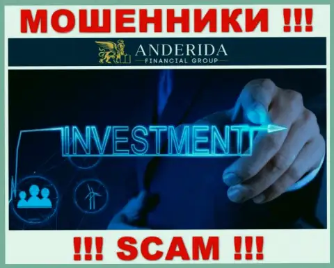 AnderidaGroup жульничают, предоставляя неправомерные услуги в области Investing