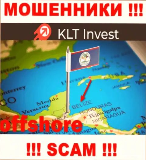 KLTInvest Com беспрепятственно обдирают, т.к. разместились на территории - Belize