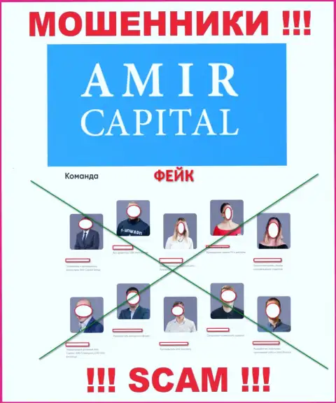 Мошенники Amir Capital безнаказанно отжимают финансовые вложения, поскольку на web-ресурсе представили фейковое руководство