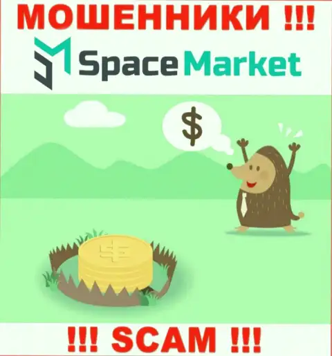 Решили вывести вложения с дилинговой организации SpaceMarket, не сможете, даже когда заплатите и комиссионные сборы