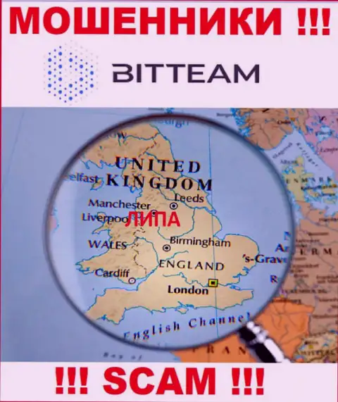 BitTeam - МОШЕННИКИ, надувающие людей, офшорная юрисдикция у организации фейковая