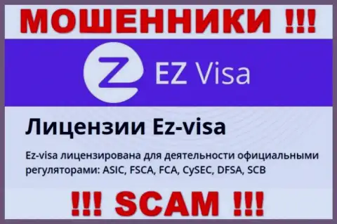 Противозаконно действующая организация EZ Visa крышуется мошенниками - FSCA