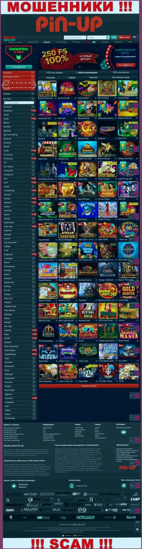 Пин-Ап Казино это официальный сайт интернет-шулеров Pin Up Casino