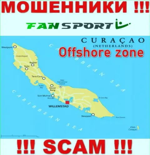 Офшорное место регистрации Fan Sport - на территории Curacao