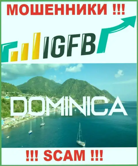 На web-сервисе IGFB отмечено, что они находятся в офшоре на территории Commonwealth of Dominica