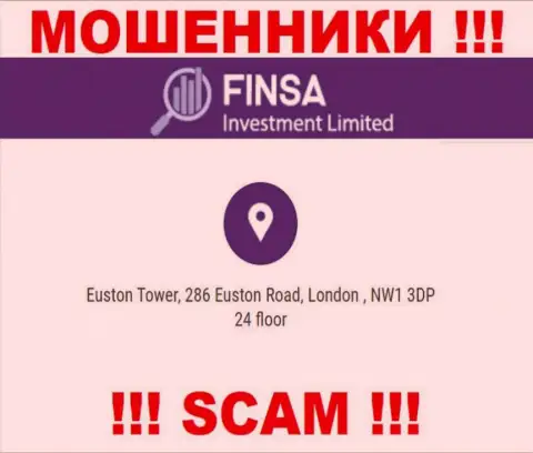 Избегайте сотрудничества с конторой Финса - указанные internet-мошенники предоставили ненастоящий адрес