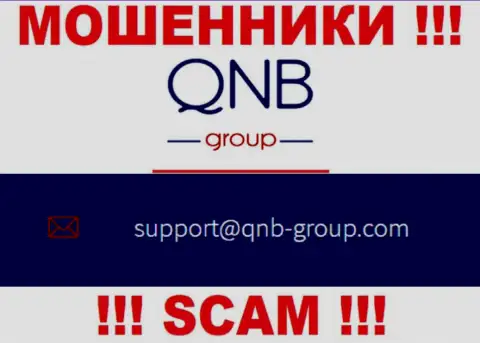 Электронная почта мошенников QNBGroup, размещенная у них на интернет-сервисе, не надо общаться, все равно оставят без денег