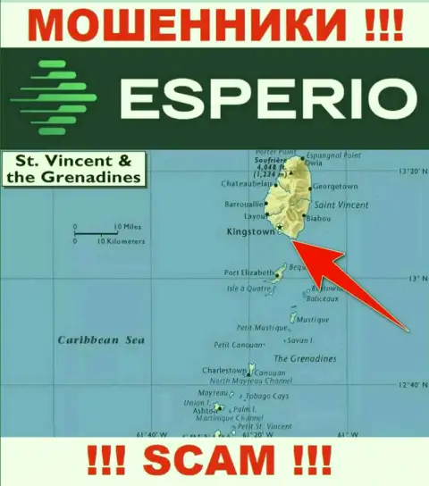 Офшорные интернет-мошенники Esperio Org скрываются здесь - Kingstown, St. Vincent and the Grenadines