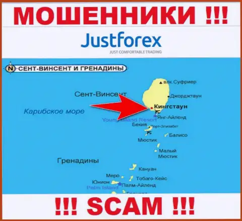 Kingstown, Saint Vincent and the Grenadines это юридическое место регистрации компании JustForex
