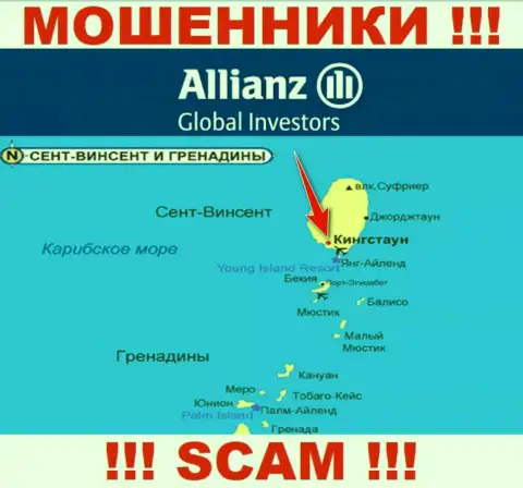 Allianz Global Investors LLC безнаказанно грабят, ведь обосновались на территории - Кингстаун, Сент-Винсент и Гренадины