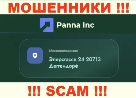 Адрес регистрации компании Panna Inc на официальном веб-ресурсе - фейковый !!! БУДЬТЕ ОЧЕНЬ БДИТЕЛЬНЫ !