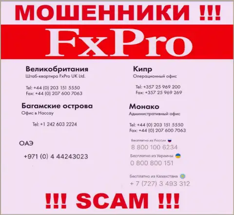 Будьте очень бдительны, Вас могут облапошить мошенники из конторы FxPro Com, которые звонят с различных номеров