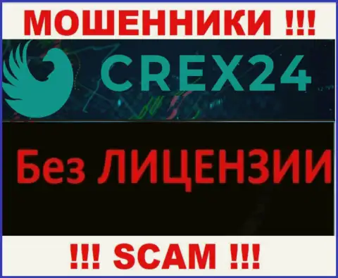 У мошенников Crex24 на сайте не размещен номер лицензии на осуществление деятельности конторы ! Осторожнее