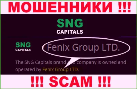 Fenix Group LTD - это владельцы незаконно действующей компании СНГ Капиталс