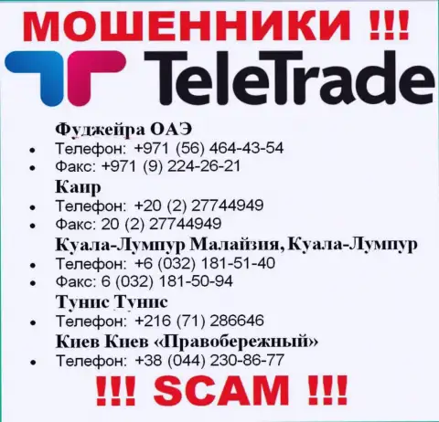 Мошенники из конторы Tele Trade, в поисках доверчивых людей, звонят с различных номеров телефонов