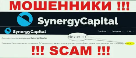 Юридическое лицо, владеющее internet-разводилами SynergyCapital Top - Nexus LLC