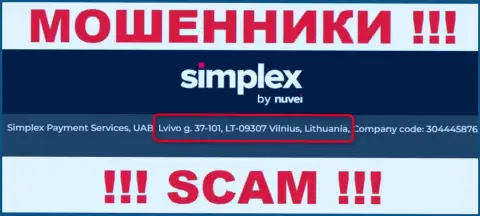 На веб-портале конторы Simplex Payment Service Limited показан ненастоящий юридический адрес - это МОШЕННИКИ !!!