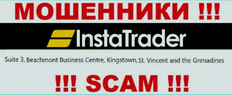 Сьюит 3, бизнес Центр Бичмонт, Кингстаун, Сент-Винсент и Гренадины - это офшорный адрес регистрации Insta Trader, откуда МОШЕННИКИ оставляют без средств людей